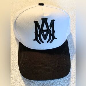 AmiriWhite & Black M.A. Embroidered Core Logo Hat- New with tags